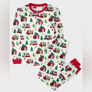 The Children's Place Men’s Camper Thermal Henley Pajamas White Large NWT